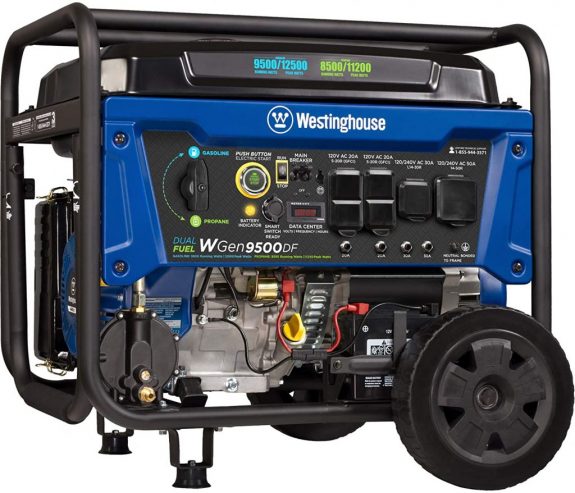 Westinghouse WGen9500DF 9500 Rated 12500 Peak Watts Portable Generator